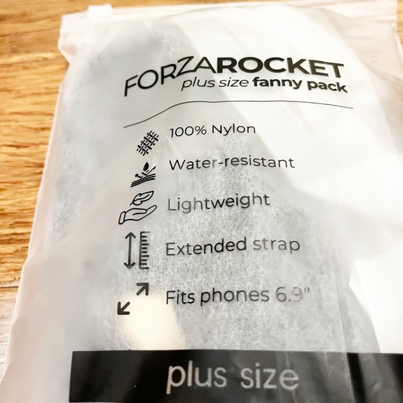 NWT! Plus Size Black Belt Bag Fanny Pack Crossbody Adjustable Strap 40-70" waist - Picture 10 of 16